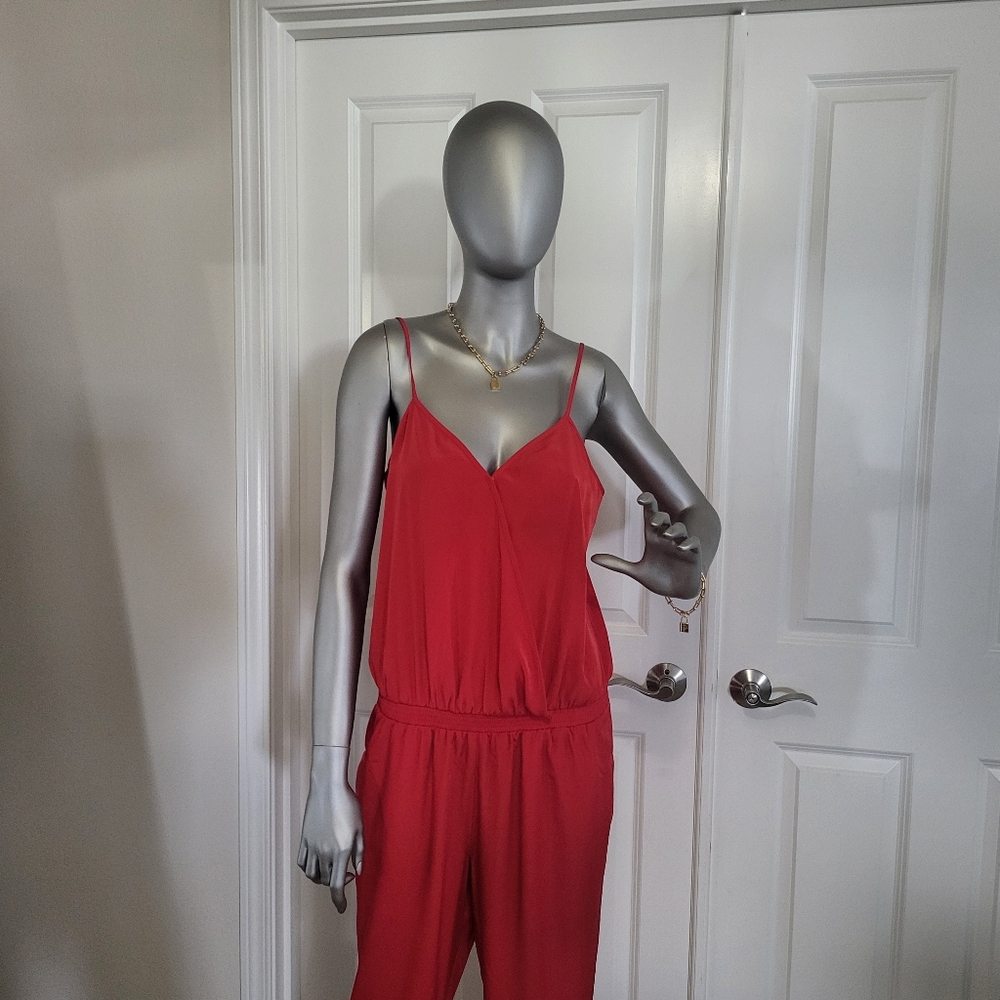Express Red Jumpsuit - Picture 2 of 11